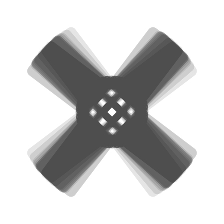 Aid sticker sign. Vector. Gray icon shaked at white background.のイラスト素材