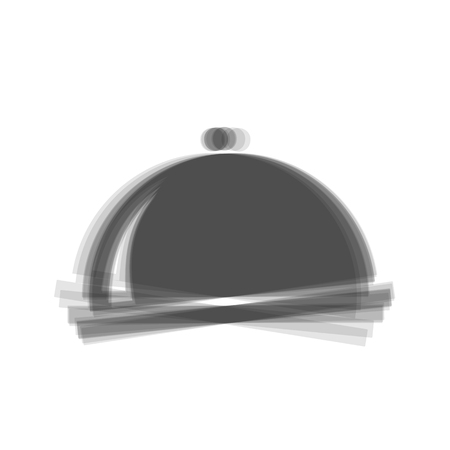 Server sign illustration. Vector. Gray icon shaked at white background.のイラスト素材
