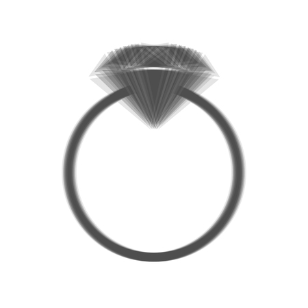 Diamond sign illustration. Vector. Gray icon shaked at white background.のイラスト素材