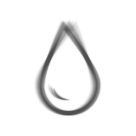 Drop of water sign. Vector. Gray icon shaked at white background.のイラスト素材