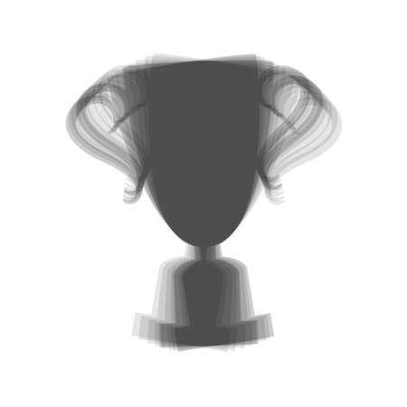 Champions Cup sign. Vector. Gray icon shaked at white background.のイラスト素材