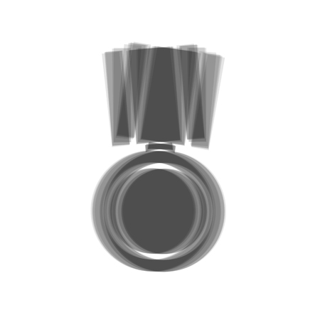 Medal sign illustration. Vector. Gray icon shaked at white background.のイラスト素材