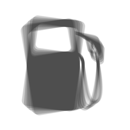 Gas pump sign. Vector. Gray icon shaked at white background.のイラスト素材