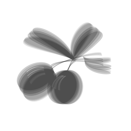 Olives sign illustration. Vector. Gray icon shaked at white background.のイラスト素材