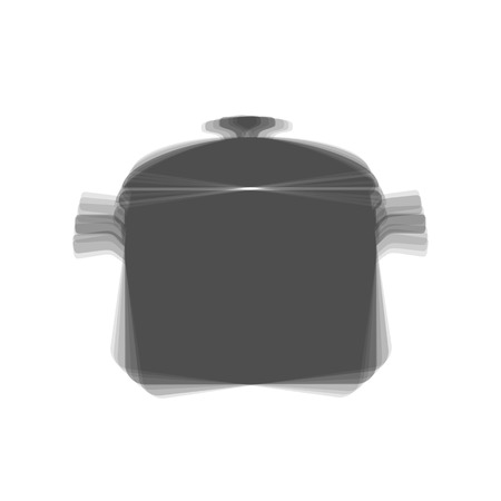 Cooking pan sign. Vector. Gray icon shaked at white background.のイラスト素材