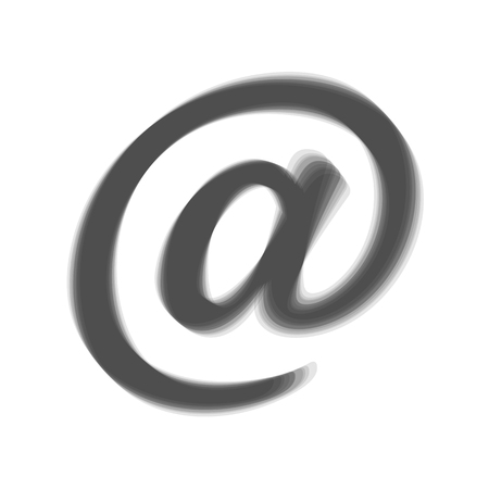 Mail sign illustration. Vector. Gray icon shaked at white background.のイラスト素材