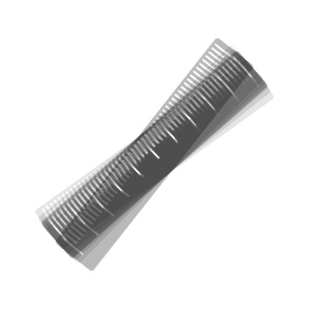 Centimeter ruler sign. Vector. Gray icon shaked at white background.のイラスト素材
