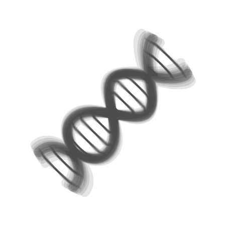The DNA sign. Vector. Gray icon shaked at white background.のイラスト素材