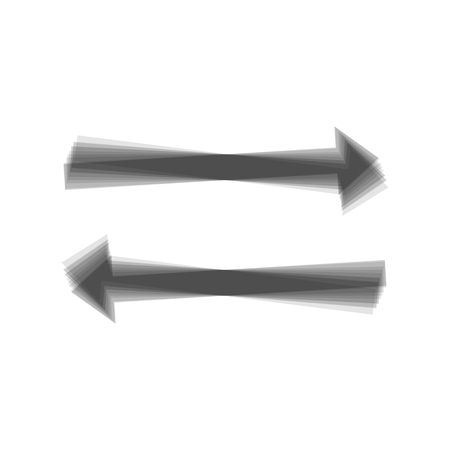 Arrow simple sign. Vector. Gray icon shaked at white background.のイラスト素材