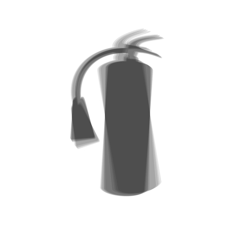 Fire extinguisher sign. Vector. Gray icon shaked at white background.のイラスト素材