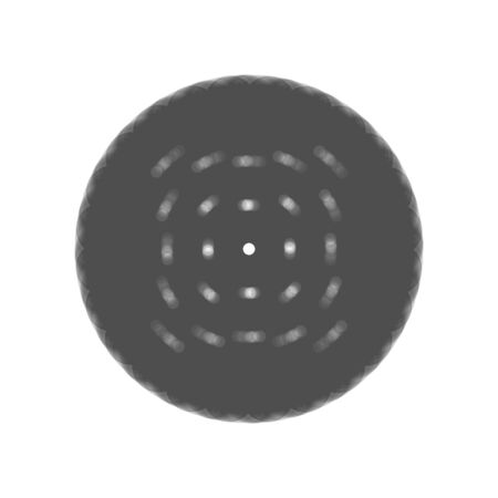 Round biscuit sign. Vector. Gray icon shaked at white background.のイラスト素材