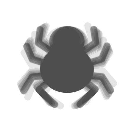 Spider sign illustration. Vector. Gray icon shaked at white background.のイラスト素材