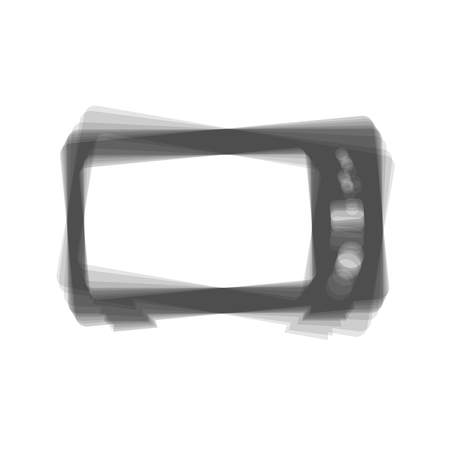 Microwave sign illustration. Vector. Gray icon shaked at white background.のイラスト素材