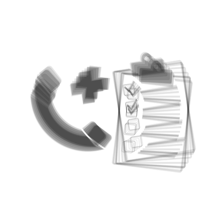 Medical consultation sign. Vector. Gray icon shaked at white background.のイラスト素材