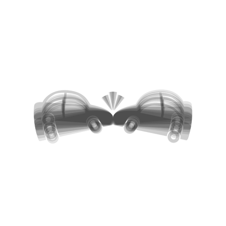 Crashed Cars sign. Vector. Gray icon shaked at white background.のイラスト素材