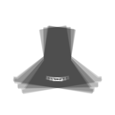 Exhaust hood. Kitchen ventilation sign. Vector. Gray icon shaked at white background.のイラスト素材