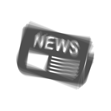 Newspaper sign. Vector. Gray icon shaked at white background.のイラスト素材