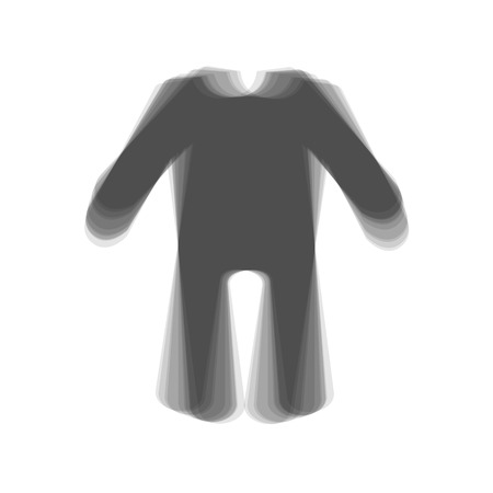 baby clothes sign. Vector. Gray icon shaked at white background.のイラスト素材