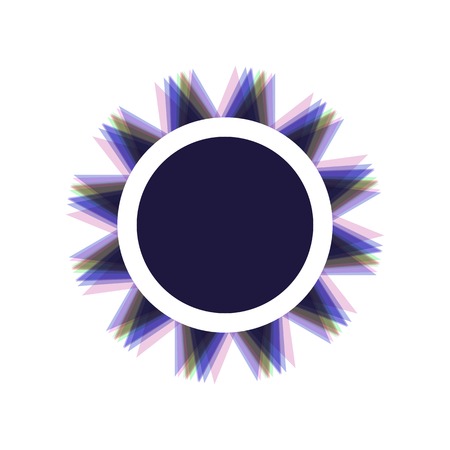 Sun sign illustration. Vector. Colorful icon shaked with vertical axis at white background....