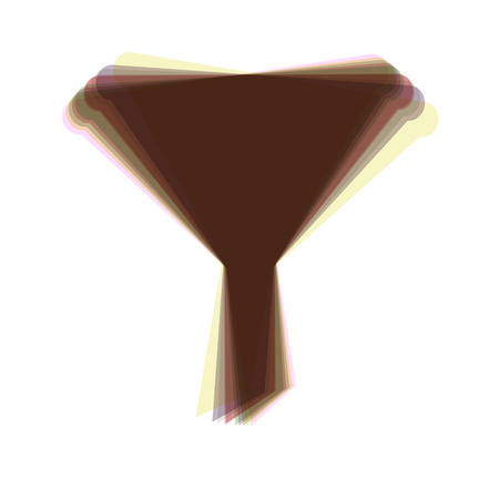 Filter simple sign. Vector. Colorful icon shaked with vertical axis at white background. Isolated.のイラスト素材