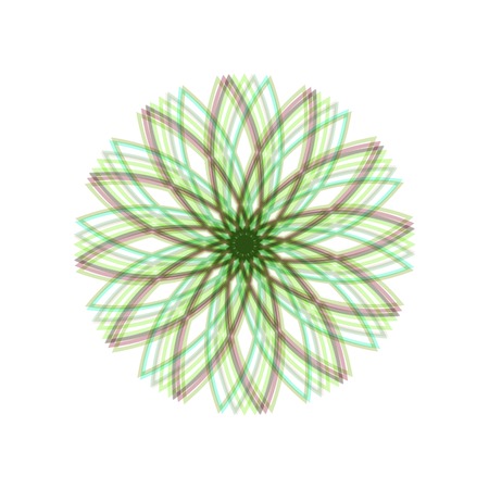 Flower sign. Vector. Colorful icon shaked with vertical axis at white background. Isolated.のイラスト素材