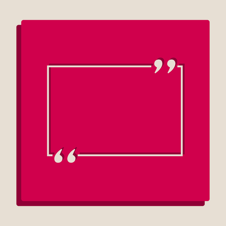 Text quote sign. Vector. Grayscale version of Popart-style icon.のイラスト素材