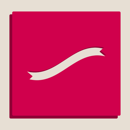 Banner ribbon sign. Vector. Grayscale version of Popart-style icon.のイラスト素材