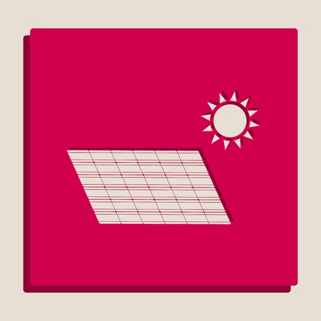 Solar energy panel. Eco trend concept sign. Vector. Grayscale version of Popart-style icon.のイラスト素材