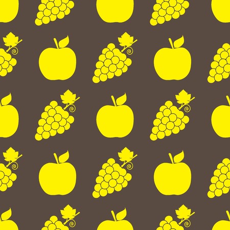 Fruits seamless pattern icon background for textile printing and wrapping paper; Vector illustration.のイラスト素材