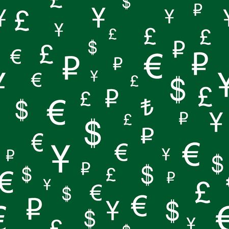 Business and finance seamless pattern. Background with icons for business theme. Background for textile printing and wrapping paper. Vector illustration.のイラスト素材