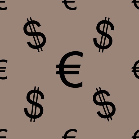 Business and finance seamless pattern. Background with icons for business theme. Background for textile printing and wrapping paper. Vector illustration.のイラスト素材