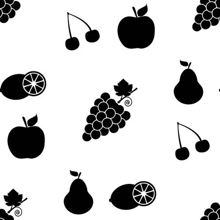 Fruits seamless pattern icon background. Background for textile printing and wrapping paper. Vector illustration.のイラスト素材