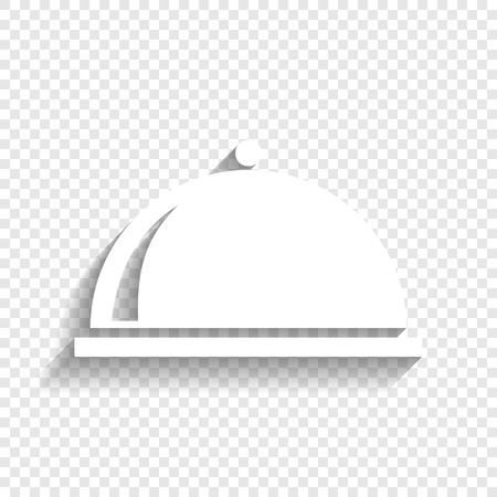 Server sign illustration. Vector. White icon with soft shadow on transparent background.のイラスト素材