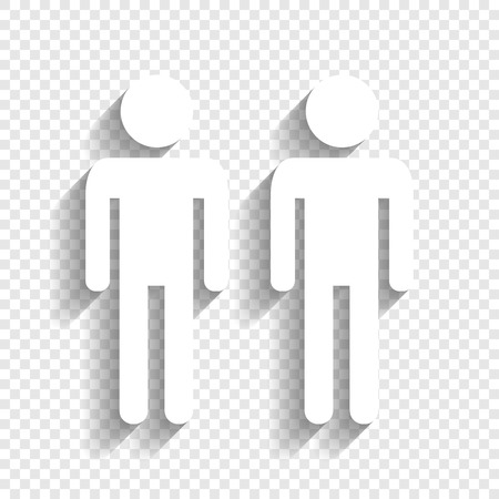 White icon with soft shadow.のイラスト素材