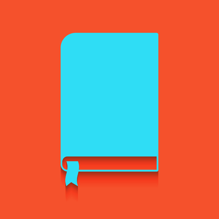 Book sign. Vector. Whitish icon on brick wall as background.のイラスト素材