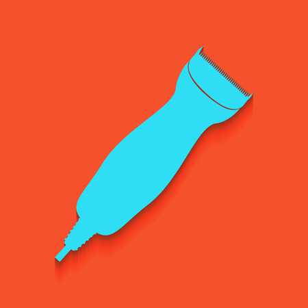 Clipper sign illustration. Vector. Whitish icon on brick wall as background.のイラスト素材