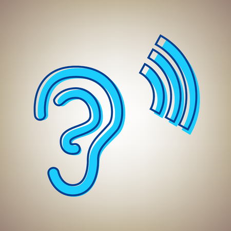 Ear sign with sound waveのイラスト素材
