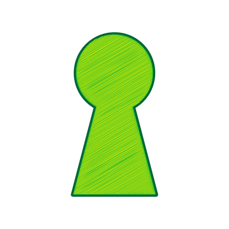 Keyhole sign illustration.のイラスト素材