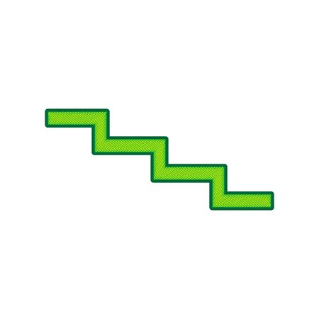 Stair down sign.のイラスト素材