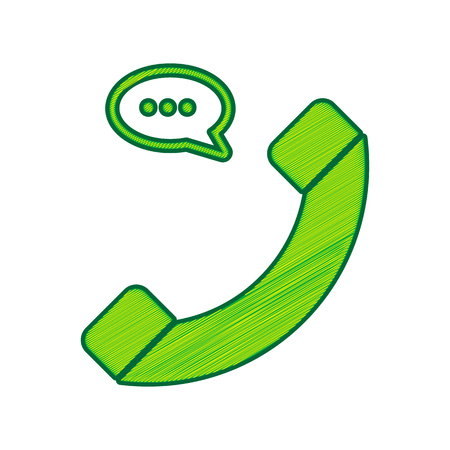 Phone with speech bubble sign.のイラスト素材