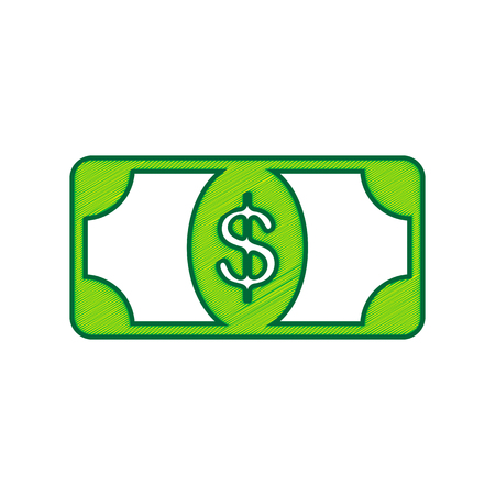 Bank Note dollar sign.のイラスト素材