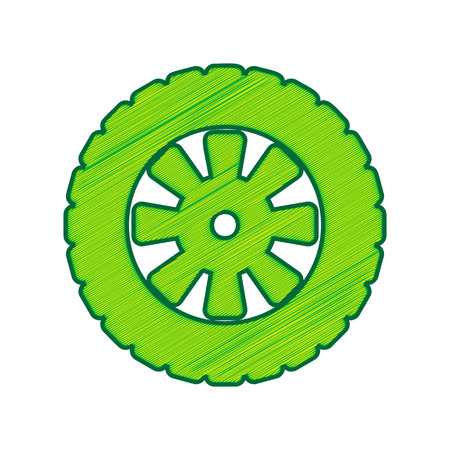 Road tire sign.のイラスト素材