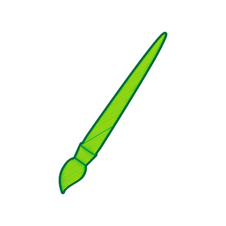 Brush sign illustration. Vector. Lemon scribble icon on white background. Isolatedのイラスト素材