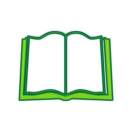 Book icon  in Lemon outline icon on white background.のイラスト素材