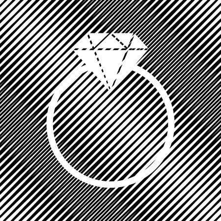 Diamond sign illustration. Vector. Icon. Hole in moire background.のイラスト素材