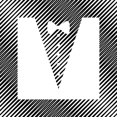 Tuxedo with bow silhouette.のイラスト素材