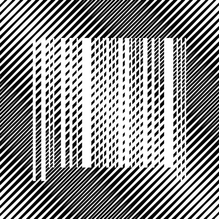 Bar code sign. Vector. Icon. Hole in moire background.のイラスト素材