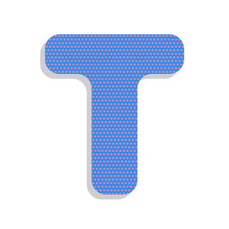 Letter T sign design template element. Vector. Neon blue icon wiのイラスト素材
