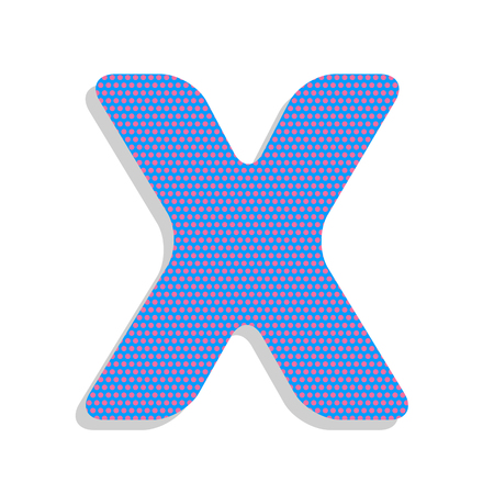 Letter X sign design template element. Vector. Neon blue icon wiのイラスト素材