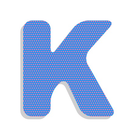 Letter K sign design template element. Vector. Neon blue icon wiのイラスト素材